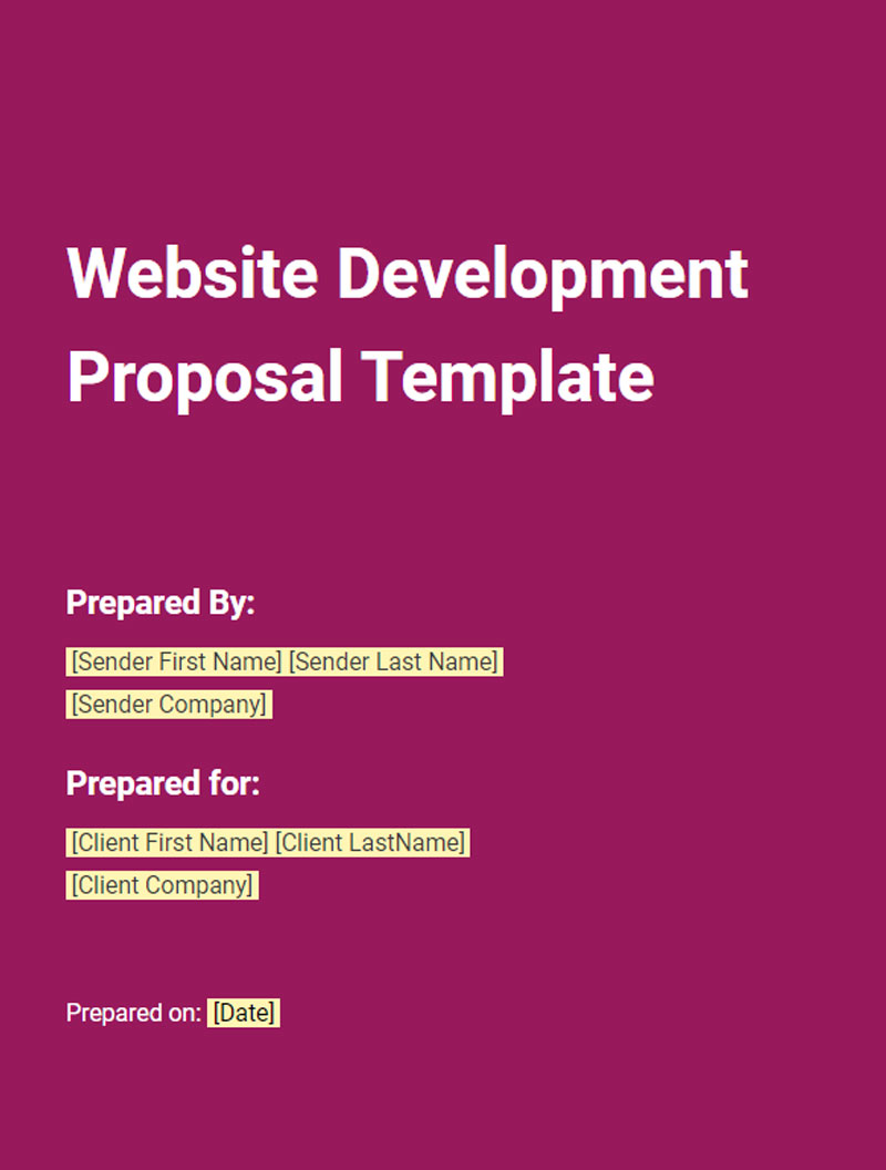 Web Development Proposal