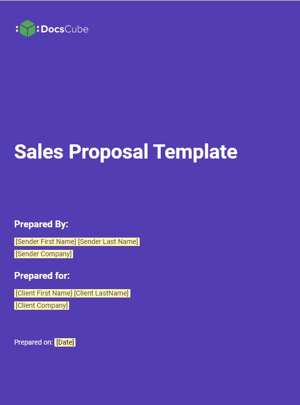 sales proposal template example