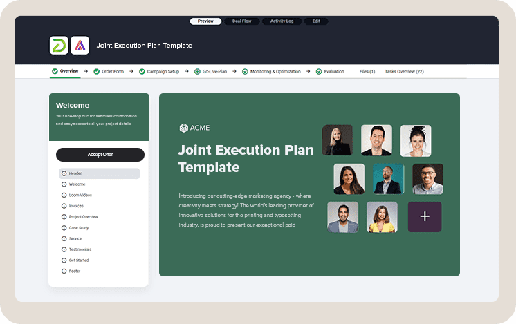 joint execution plan template