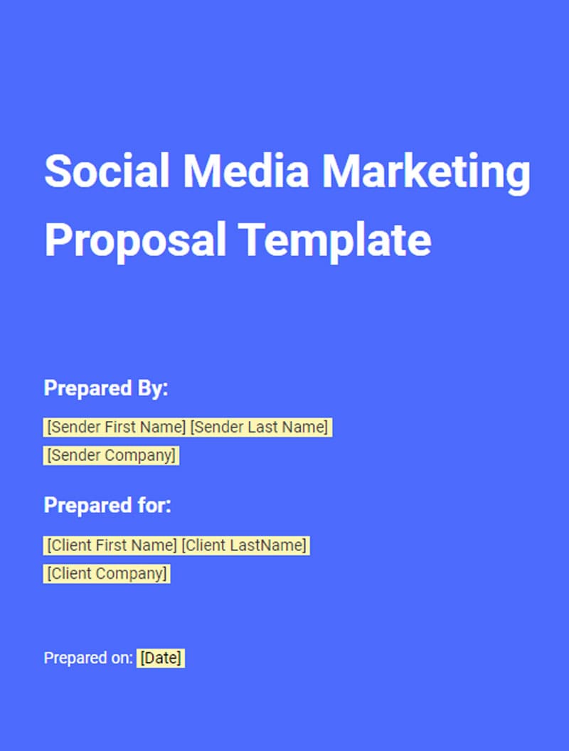 social media proposal